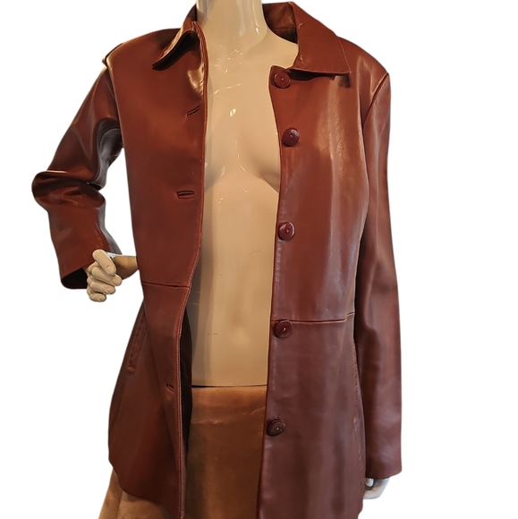 Vintage Juliet Michelle Adler Genuine Leather LAMB Jacket  Button Up RARE - Picture 7 of 10